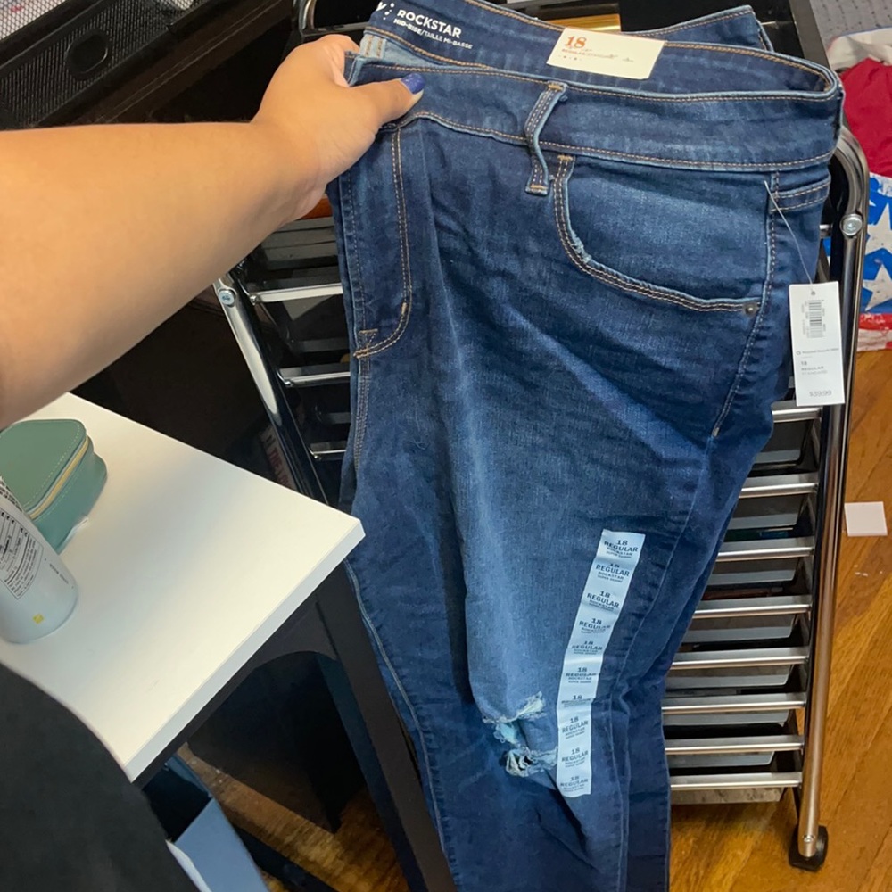 18 regular rockstar super skinny ripped jeans